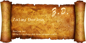Zalay Dorina névjegykártya